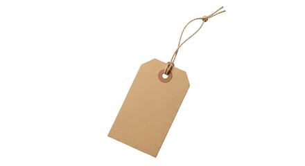 Blank Brown Paper Tag Isolated featuring tag, label, blank, brown, paper high quality realistic mockup minimalist