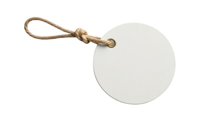 Blank Round Tag with Rope featuring tag, blank, white, round, circle high quality realistic mockup professional