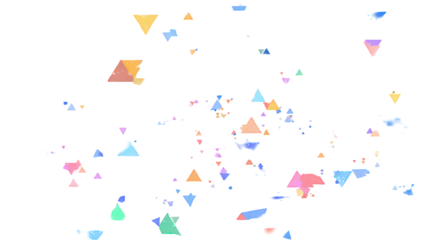 Abstract Colorful Triangles Exploding On Black Background