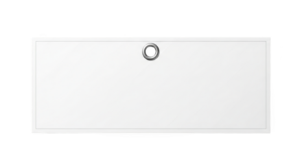 Blank White Rectangular Tag with Metal Grommet featuring white, blank, empty, rectangle, rectangular minimalist style for