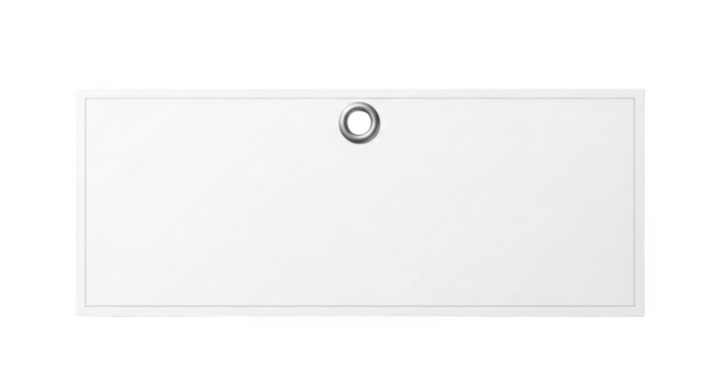 Blank White Rectangular Tag with Metal Grommet featuring white, blank, empty, rectangle, rectangular minimalist style for