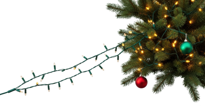 Christmas Lights on a Christmas Tree featuring Christmas lights, Christmas tree, holiday lights, string lights, fairy