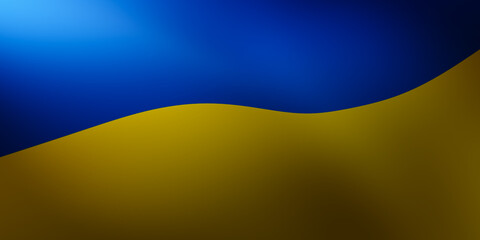 Ukrainian waving flags. 3d rendering
