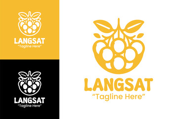Langsat Logo Organic Fresh Food Branding