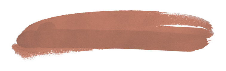 brown watercolor background. Artistic hand paint. Isolated on transparent background.