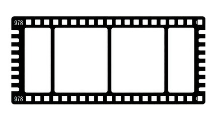 Obraz premium Blank Filmstrip Frames on Transparent Background