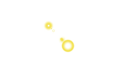 Handmade Yellow Abstract Flares PNG – Diagonal Donut Ring Pattern with Transparent Background