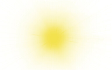 Handmade Yellow Abstract Flares PNG – Sunburst Circle with Radiating Lines on Transparent Background