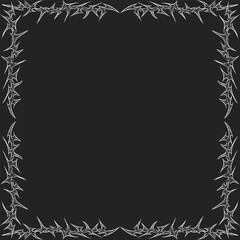 neo-tribal frame vecktor illustration with abstract touches and digital sigilism elements. Perfect for poster design, fashion, and graphic decoration.