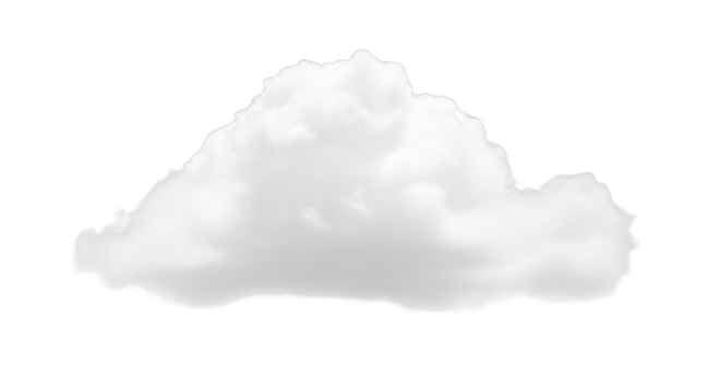 Isolated White Fluffy Cloud Vector Illustration featuring Cloud, sky, weather, white, fluffy professional design for marketing