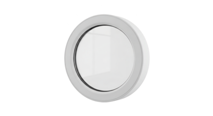 Modern circular porthole window on a white background featuring window, round, circular, porthole, oculus isolated on