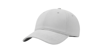 Fototapeta premium Plain White Baseball Cap Isolated on White featuring cap, baseball cap, hat, headwear, white professional design