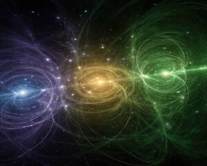 Colorful Abstract Galaxy Nebula