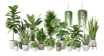 Variety of Houseplants in Pots featuring houseplants, indoor plants, potted plants, plants, foliage creative template for