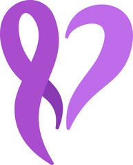 World Cancer Day Awareness Ribbon Vector Illustration