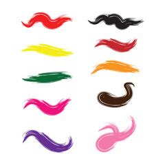 Fototapeta premium Vector art of collection of colorful grunge brush strokes, perfect for adding a touch of artistic flair