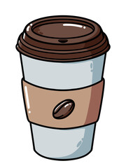 Coffee cup cartoon illustration