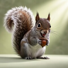 Obraz premium squirrel eating nut