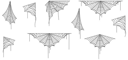 spider web line vector design for halloween day