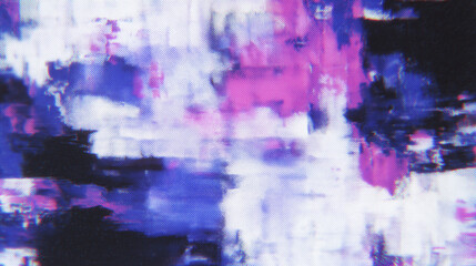 Glitch-Inspired Abstract Pattern in CMYK Colors