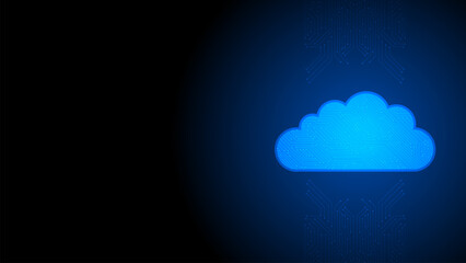 Cloud computing network circuit board background. Abstract cloud connection technology background