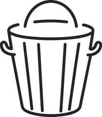 Minimalist single line art of popcorn bucket
