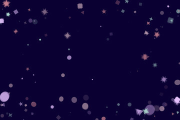 Star Shapes Circle Triangle Octagon on Transparent Background Generative Design