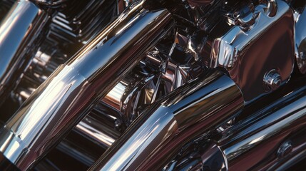 Abstract Metallic Industrial Design