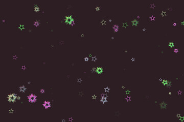 Starry Sky Colorful Stars with Transparent Overlay on Dark Backdrop Dreamy and Celestial