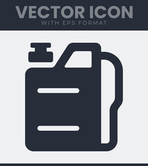 Obraz premium Simple fuel canister icon vector graphic