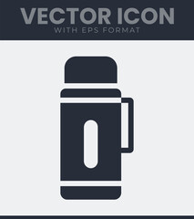 Simple thermos icon vector graphic design