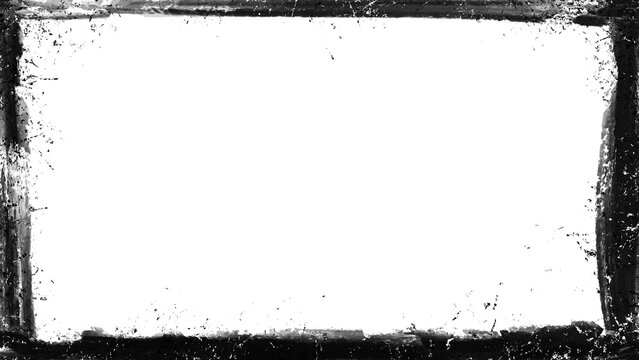 black grunge frame transparent png
