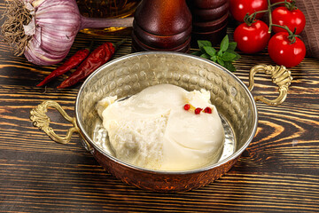 Italian soft young cheese burrata
