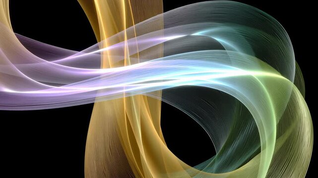 Abstract Colorful Infinity Loop Design on Black Background