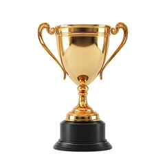 Gold trophy with black base