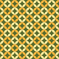 Golden yellow geometric abstract circular pattern