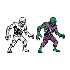 vector illustration of a zombie