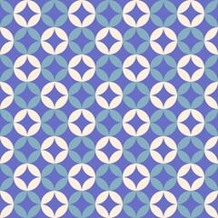 Blue and white geometric abstract pattern background