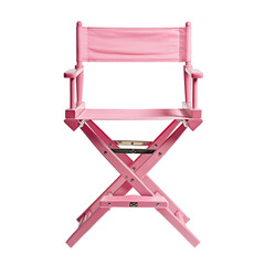 Pink folding director's chair