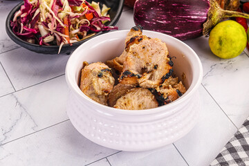 Afgani chicken kebab with white marinade