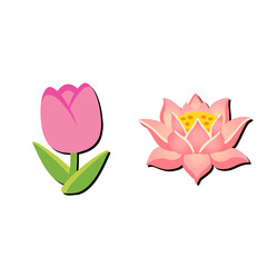 lotus flower vector illustration icon 