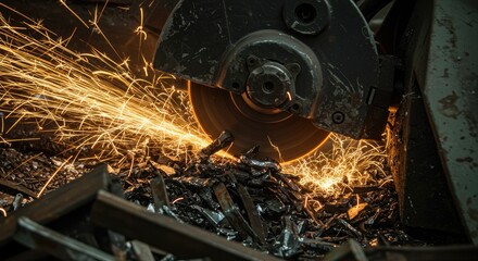 Industrial Metal Cutting with Intense Sparks
