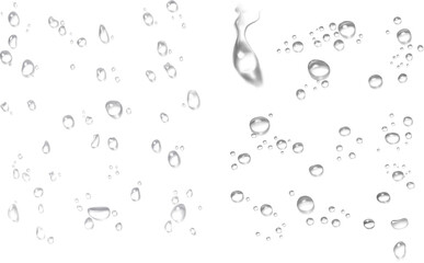 Realistic Water Droplet PNG Isolated on Transparent Background