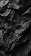 Black Crumpled Paper Wallpaper Texture