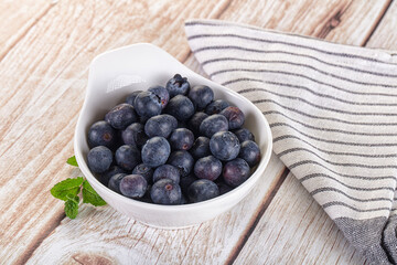 Raw ripe sweet and juicy blueberry