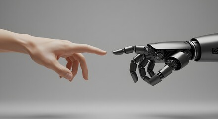 Human and robot hand touch in collaborative future