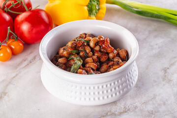 Black eye beans wutg tomato sauce