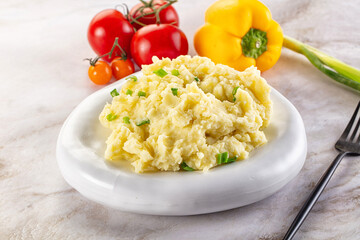 Mashed potato with green onion