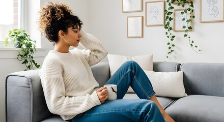 Young Woman Whisking Ingredients in a Modern Kitchen, Healthy Cooking Lifestyle
