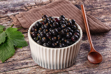 Sweet juicy Black currants berries